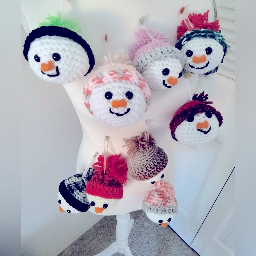 Crochet Snowman Christmas Ornament